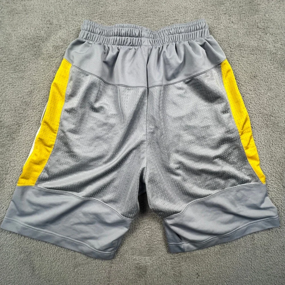 Jordan Basketball Shorts Mens Medium Grey Yellow‎ Dri-FIT Athletic Jumpman 10